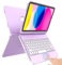 GAOJIE Keyboard Case for iPad A16/10th Generation Case with Keyboard 360° Rotatable Bluetooth Keyboard Case with Trackpad for iPad A2757/A2777/A2696/A3354/A3355 /A3356 10.9 /11'' 2022/2025 (Purple)