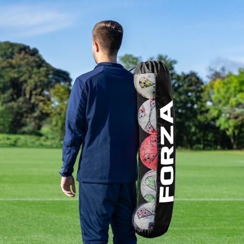 FORZA Tube Ball Bag | Premium Football Carry Bag for Training Sessions & Match Days - Holds 5 Size 5 Footballs
