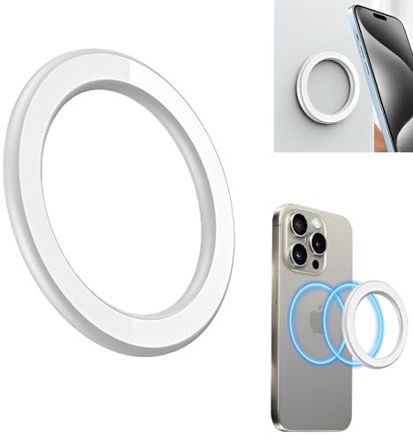 SZJLDS Magnetische Wandhalterung Aufkleber Kompatibel mit iPhone 12/13/14/15 Serie&Magnetic hülle, Mag-Safe Wandaufkleber Magnetring Halter mit Selbstklebende Kleben (Weiß)