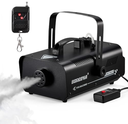 Nebelmaschine 1000W mit Timer, Funkfernbedienung und manueller Steuerung, ideal für Halloween, Partys, Bühnenauftritte, Konzerte und Clubs