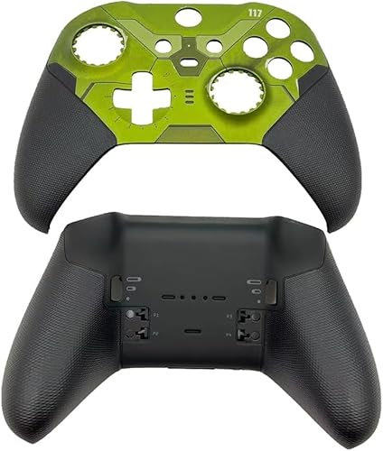 JMXLDS New Replacement Front Back Faceplate Plates Top & Bottom Panel Housing Shell Case Cover for Xbox One Elite Series 2 Wireless Controller - Green