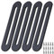 Pattes de Fixations 155 x 19mm Patte de Fixation Noir en Acier Inoxydable Pattes D'assemblage pour Réparation Connexion Fixations Meubles 4PCS (4, 155*19mm)
