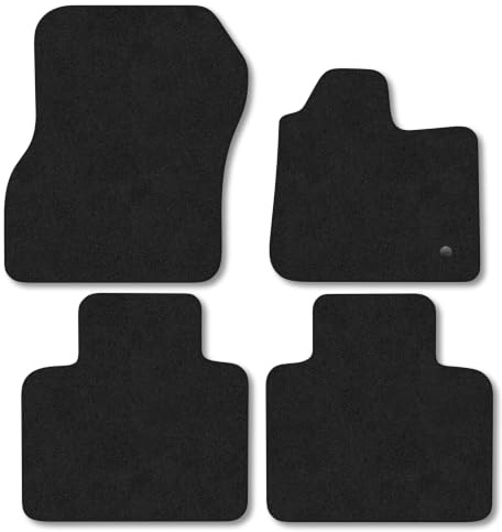 Renault Zoe (2013-2021) Carpet Car Mats | Black Edge Trim Tailored Fit Floor Mats Full Coverage Protection Accessories Easy Clean Anti Slip Made in the UK