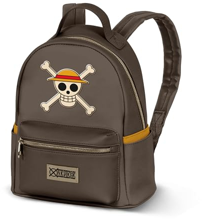 One Piece Skull-Heady Rucksack, Braun, 15 x 24,5 cm, Kapazität 8 L