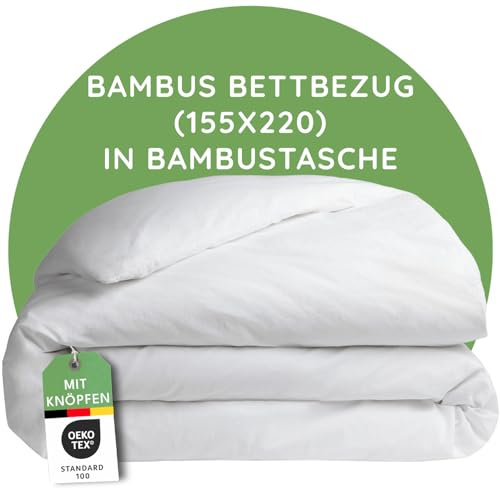 Sootora Bambus Bettbezug 155x220 cm, weiche und kühlende Bettwäsche, allergiker bettdecke bezug für Sommer, Duvet Cover, Anti schwitz deckenbezug 155x220