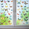 Satiskid 9 Blätter Fenstersticker Schmetterling,Fensterbilder Selbstklebend，für Frühling Sommer Kinderzimmer Wohnzimmer Fensterdeko/Schutz gegen Vogelkollisionen