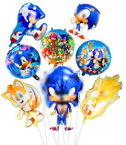 Soni Geburtstagsdeko Jungen Mädchen Luftballons- Kindergeburtstag Deko Soni Folienballon Happy Birthday Geburtstag Anime Balloon Partyzubehör für Kinder Frauen Theme Party Hintergrunden Supplies Deko