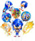 Soni Geburtstagsdeko Jungen Mädchen Luftballons- Kindergeburtstag Deko Soni Folienballon Happy Birthday Geburtstag Anime Balloon Partyzubehör für Kinder Frauen Theme Party Hintergrunden Supplies Deko