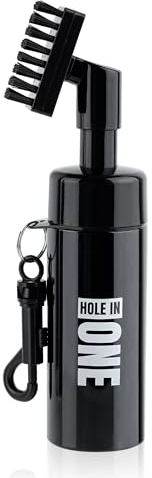HoleInOne - Golf Club Cleaner | Groove Cleaning Brush with Built in Water Spray and Hook