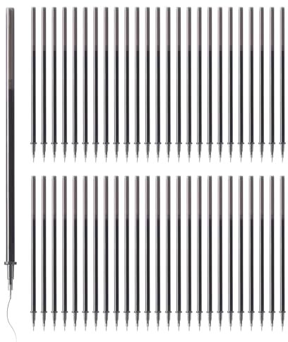 CONNECTION Tintenroller Radierbar Ersatzminen Set 50 Stück Radierbarer Kugelschreiber Nachfüllminen 0.5mm Löschbare Gelstiftmine für Erasable Pen,Studenten,Bürobedarf (Schwarz)