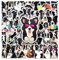 Grenzhund Aufkleber Border Collie Stickers 50 Stück Skateboard Graffiti Aufkleber Motorräder Fahrrad Snowboard Gepäck Laptop Auto Koffer für Kinder und Jugendliche Wasserdichte Vinyl Aufkleber