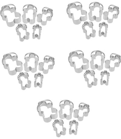 TOPBATHY 25 Stk 5-teiliges Set Mousse-Ringe Party-Cookie-Formen Cajas para fresas con Chocolate Backform küchenmaschiene kochgeschirr Gebäck Backwerkzeuge Keksformer Rostfreier Stahl
