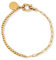 SINGULARU - Bracelet Chic Pebbles. Acier avec finition plaqué or 18 carats. Maillons rectangulaires et billes en acier. Longueur : 18 cm. Bijoux pour femme.