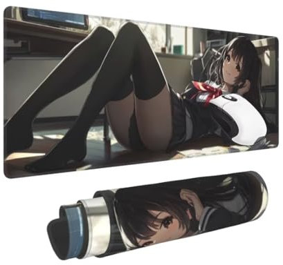 Tapis de Souris Sexy Tapis Souris XXL (600×300×3MM) Tapis de Souris Gamer Anime, Base en Caoutchouc Imperméable et Antidérapante Vitesse et la précision Améliorées pour Ordinateur, Travail, Gaming
