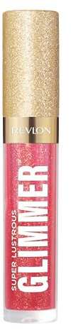 Revlon Super Lustrous Glimmer Gloss – Gloss repulpant lèvres hydratant, lip gloss brillant, maquillage pour les lèvres, 007 Haute Honey, 3,8 ml
