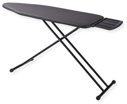 SensaHome Bügelbrett – Klappbarer Bügeltisch mit Dampfgerätehalterung – 125×45cm – Denim Black