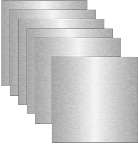 ZOFUN 5 placas de aluminio de 3 mm, 20 x 20 cm, placa plana de aluminio 6061, chapa de aluminio, placa de metal con lámina protectora, placa de ejercicios para modelismo y ferias