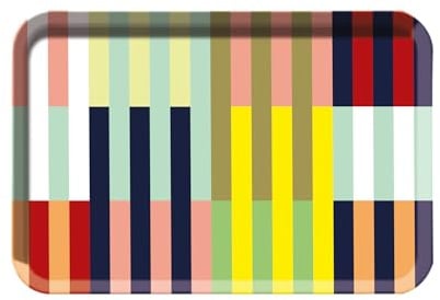 REMEMBER Bandeja Habana 45 x 29,5 x 2 cm (ancho x profundidad x alto), melamina – Bandeja para servir con diseño colorido, bandeja decorativa para bebidas, aperitivos o desayunos