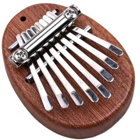 8 Tasten Mini Kalimba Holz Daumenklavier Mit Lanyard Finger Klavier Musikinstrument Für Anfänger Fingerklaviere(Style 1)
