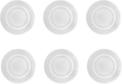 Riya Lot de 6 assiettes en verre - Assiettes de service - Assiettes à dessert - Assiettes à dessert