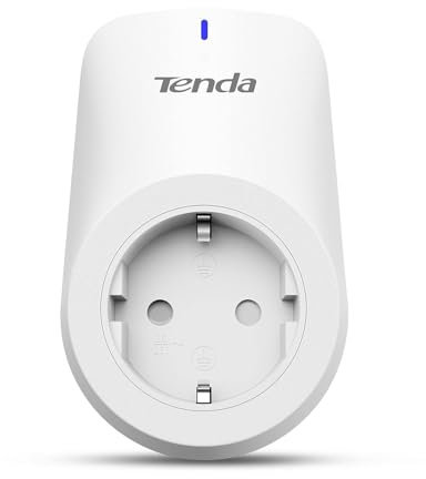Tenda Smart WLAN Steckdose SP6, 16A Ferngesteuerte Stecker kompatibel mit Alexa& Google Home, App- & Sprachsteuerung, Smart Plug mit Zeitschaltuhr/Timer, Kein Hub notwendig, 1Pack