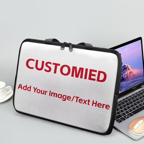 Individuelle Laptoptasche, fügen Sie Ihr eigenes Bild/Text/Namen hinzu, für 30,5 cm (12 Zoll) Computer-Tragetasche, Persönlichkeitslaptophülle