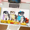 MESHIZIY Gaming Mouse Pad, ratón de Pad 80 x 30 cm,Adorables Cachorros Peludos de Husky Siberiano de Raza Alta Animales Salvajes,sin Distancia y Mouse Impermeable, para computadora