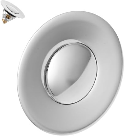 DIYEAH Bouchon de lavabo de Salle de Bain - Crépine de vidange à Noyau rebondissant pour lavabo de Salle de Bain - Bouchon de à Poussoir - Bouchon de Filtre de Remplacement pour lavabo de Salle de
