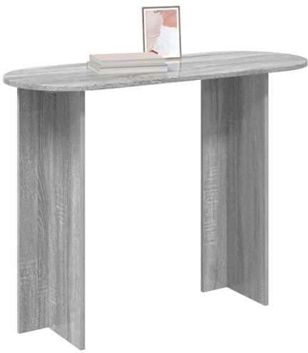 vidaXL Konsolentisch Graues Sonoma 100 x 39,5 x 75 cm Holzwerkstoff, Moderner Konsolentisch, schmal für den Eingangsbereich, minimalistisches Flurmöbel, Zeitloser Stauraum