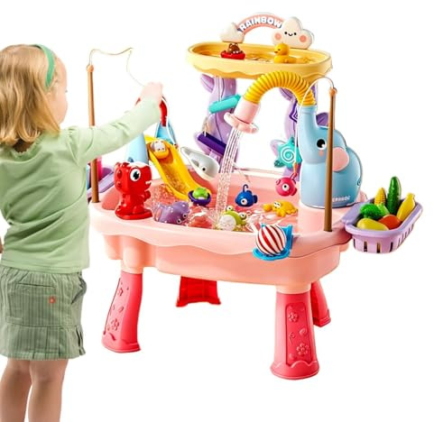 Nevalerra Wassertisch für Kinder, Sommerspielzeug, Wasserspielzeug für den Außenbereich, für Kinder, Mädchen, Vorschulen, Garten, Hof, , Camping, Kindergarten Zuhause, Bad, Spielzimmer, Urlaub
