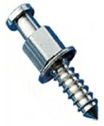 20 x MINAX Schrauben für Polyester und Holz Messing vernickelt mit Unterlegscheibe