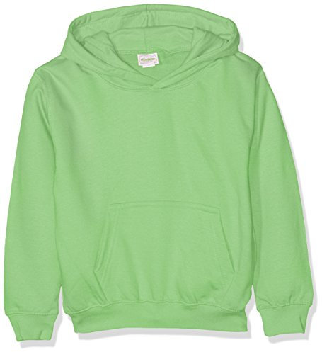 AWDis Boy's Kids Hoodie, Green (Lime Green), Large