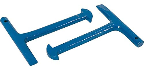 Dapetz ® 2 Piece T-Handle 125mm Trade Manhole/Drain Cover, Lid Lifting/Pulling Keys Universal Opener - Set of 2,