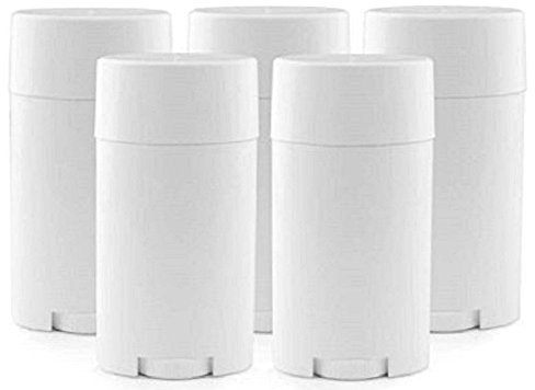 Hustar Kunststoff-Behälter zum Befüllen mit Deo, Lippenbalsam, Lipgloss etc., ohne Inhalt, nachfüllbar, 15 ml, weiß, 10 Stück