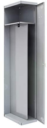 Simon Rack Taquillas Vestuario Metalicas, MÓDULO Adicional, 1 Puerta, Incluye Llave, Profesional, Doble Compartimento, 1800x500x500 mm, Gris - Simonlocker
