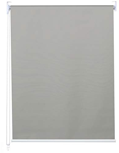 Rollo HWC-D52, Fensterrollo Seitenzugrollo Jalousie, 70x160cm Sonnenschutz Verdunkelung Blickdicht - grau