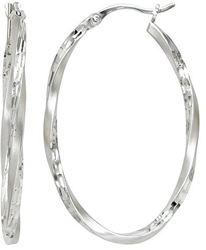 Jobo Damen-Creolen aus 925 Silber Oval