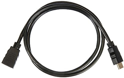PremiumCord Câble d'Extension HDMI 4K High Speed ​​​​1 m, Vidéo 4K 2160p, Full HD 1080p, Deep Color, 3D, Arc, HDR, Dolby TrueHD, 10,2 Gbps, Connecteurs Plaqués Or, Noir