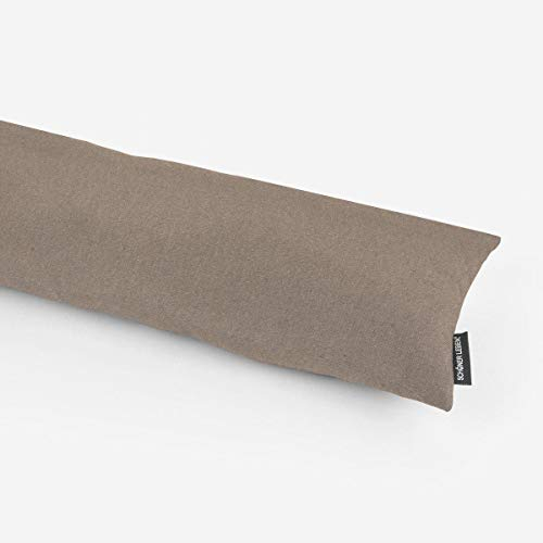 SCHÖNER LEBEN. Zugluftstopper Lurexeffekte Glamour Uni Natur Gold, Auswahl:110cm Länge