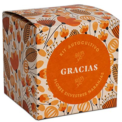 Resetea | Kit Autocultivo | Díselo con flores | Gracias | caléndula, pimpinela escarlata y clavel moro.