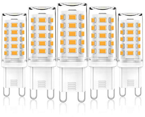 CHEERBEE G9 LED Dimmbar Warmweiß 3W Entspricht 28W 33W 40W Halogenlampen, G9 LED Lampe, Kein Flimmern, 325LM, 2700K, AC 220V-240V, 5er-Pack