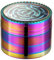 LIHAO Grinder Pollen Crusher Regenbogen Farbe 4-teiliges Set Krautmühle Zinklegierung für Spice, Kräuter, Gewürze, Herb (Maze-Design)