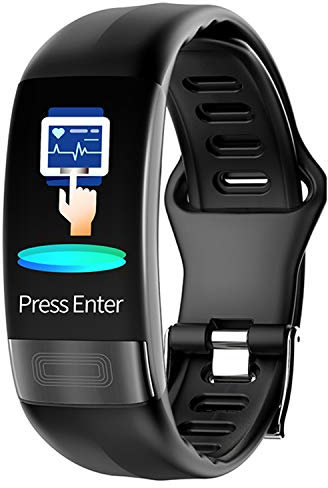 ECG+PPG Monitoring Smart Watch, Body Temperature/Heart Rate/Blood Oxygen/Blood Pressure Health Tracker, News Push, Sports Waterproof Watch,Black