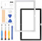 10.1 Pulgadas para Huawei MediaPad T5 10 Frontal Exterior Glsss AGS2-L09 AGS2-W09 AGS2-L03 AGS2-W19 Pantalla táctil Frontal de Cristal Exterior de Cristal de Repuesto (versión 3G) (versión 3G Blanca)