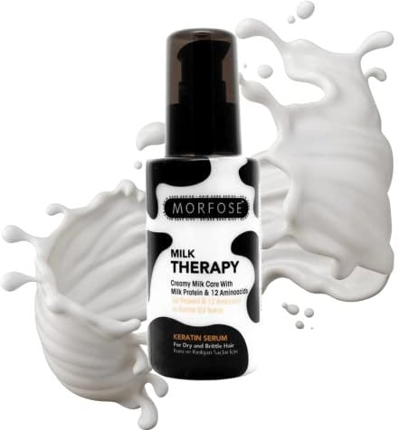 Morfose Milk Therapy Keratin Hair Serum 100ml – Milchprotein & 12 Aminosäuren – Repariert geschädigtes Haar, Feuchtigkeit, Glanz & Pflege – Für trockenes & sprödes Haar