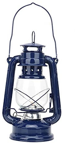 Omabeta Lámparas de queroseno Lámpara de aceite Linterna ardiente Linternas de mesa Lámpara de queroseno Campin Patio Decoration(azul)