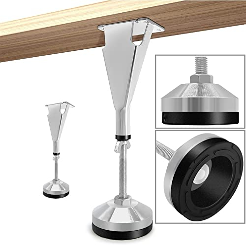 2 x Bettgestell-Lattenstützbeine, Stahl-Bett-Mittelbeine, robuste, verstellbare Höhe, Holzmöbel-Fußbeine, Ersatz (2)