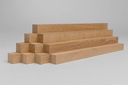 Sattie - 10er-Set Eiche Holzleiste - 25/25/500 mm