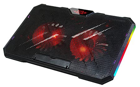 axGear Laptop Cooling Pad for 11 - 17 Notebook Laptop Cooler RGB LED Light Quiet Fan
