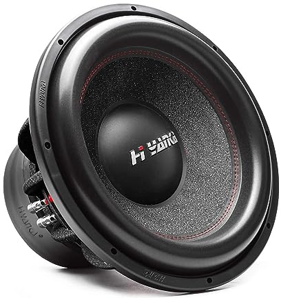 H YANKA BSF-12-2 Subwoofer de 12 pulgadas, potencia máxima de 1800 W, audio de cono de papel de 12 pulgadas, cesta de aluminio negro, bobina de voz dual de 2.5 pulgadas, impedancia de 2 ohmios